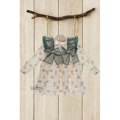 Vestido Infantil Art.5151 'Familia Angora' Musgo