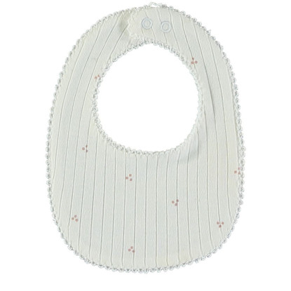 Babero Maxi Rib Baby Dots Nude