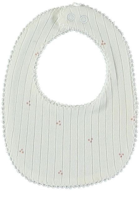 Babero Maxi Rib Baby Dots Nude