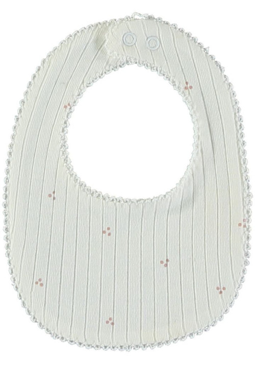 Babero Maxi Rib Baby Dots Nude