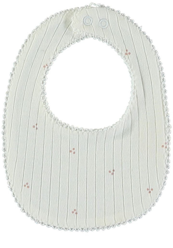 Babero Maxi Rib Baby Dots Nude