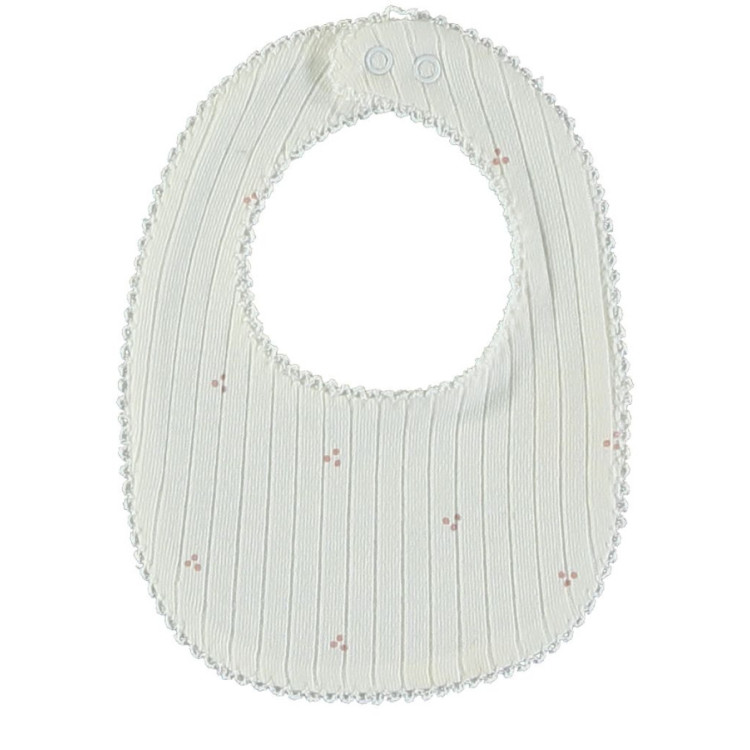 Babero Maxi Rib Baby Dots Nude