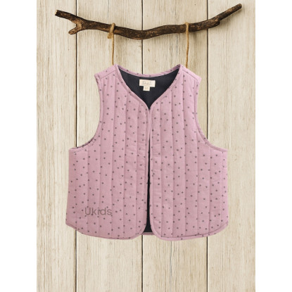 Chaleco Niña Estampado Morado
