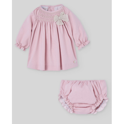 Conjunto Vestido + Braga  Pascua  Rosa Palo