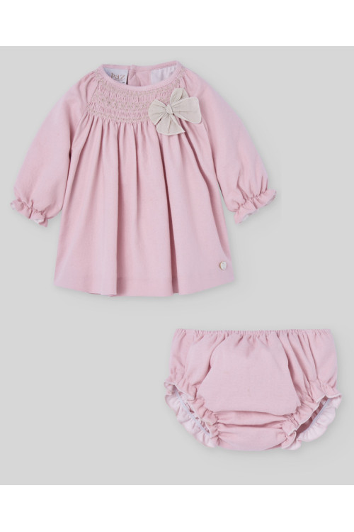 Conjunto Vestido + Braga  Pascua  Rosa Palo