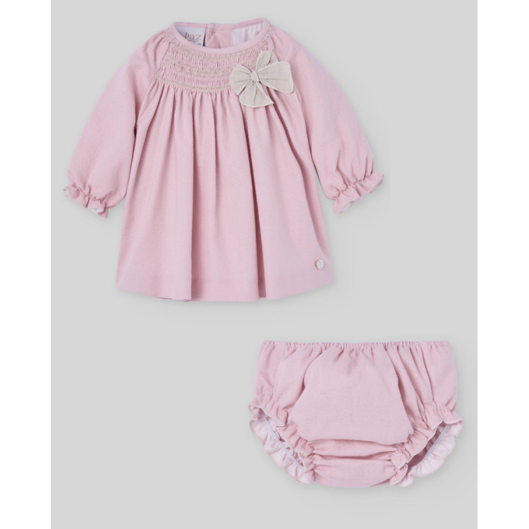 Conjunto Vestido + Braga  Pascua  Rosa Palo