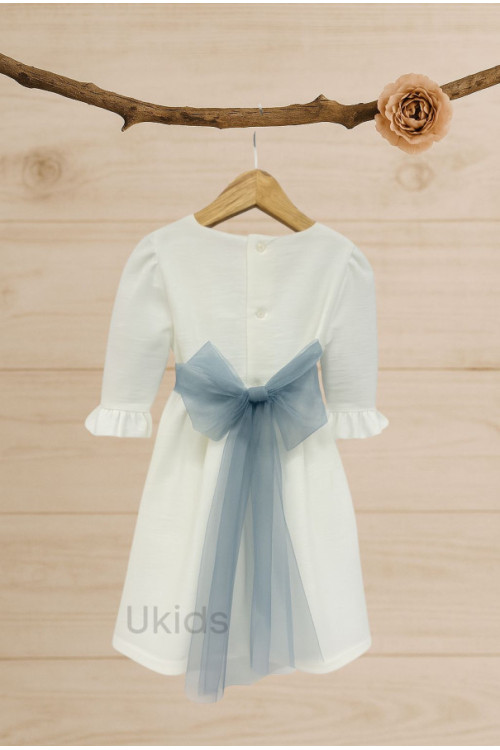 VESTIDO BÁMBULA M/FRANCESA LAZO azul