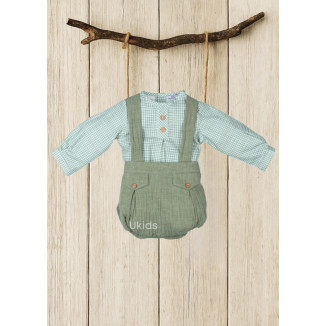 Conjunto Peto Bebé Colección Jade Verde Hoja