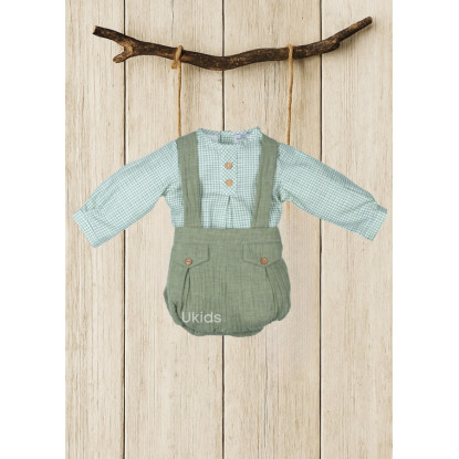 Conjunto Peto Bebé Colección Jade Verde Hoja