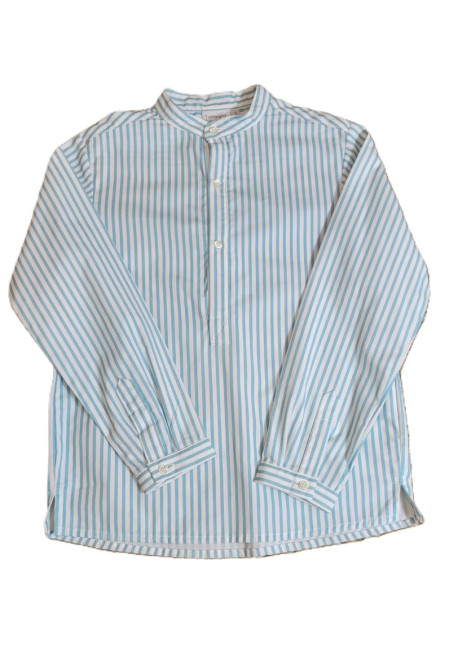 Camisa niño rayas  turquesa