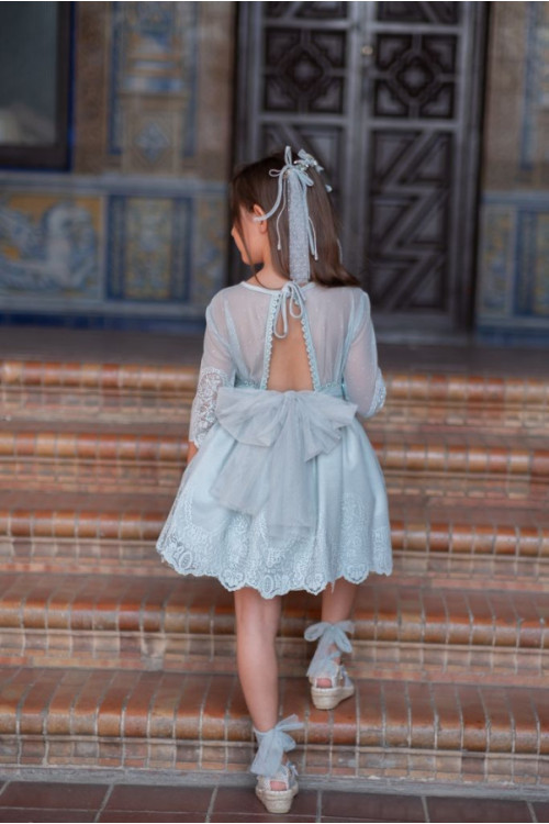 Vestido Noa Encaje Y Tul Verde