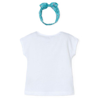 Camiseta m/c banda            bco-anis