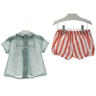 CONJUNTO PICCOLINO 'Familia LEO' verde empolvado