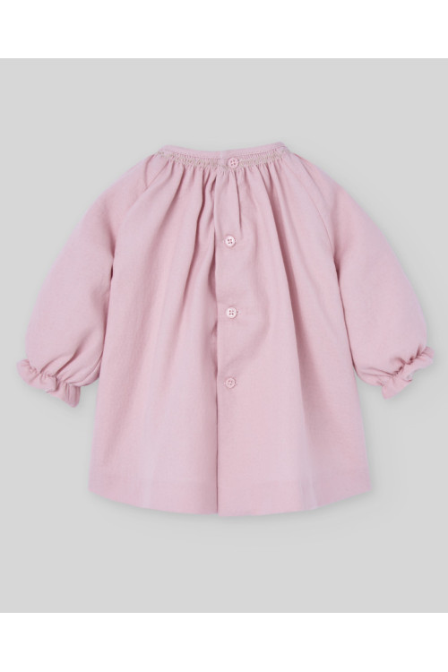 Conjunto Vestido + Braga  Pascua  Rosa Palo