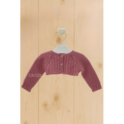 REBECA BEBE ART.8502 Corta volante trenzas caladas rosado