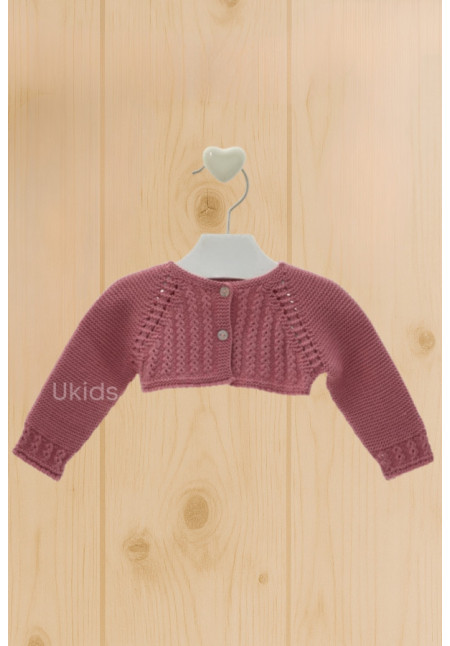 REBECA BEBE ART.8502 Corta volante trenzas caladas rosado
