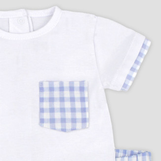 CAMISETA M/C Y BERMUDA azul