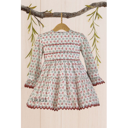 Vestido Infantil Verde Agua