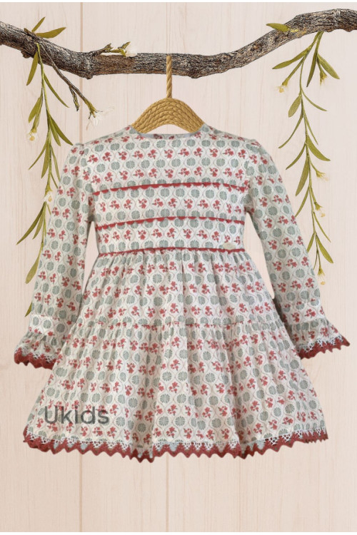 Vestido Infantil Verde Agua