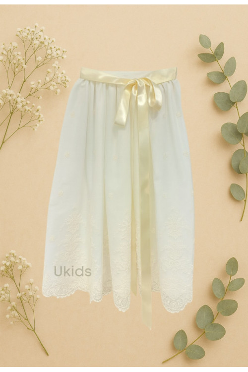 Conjunto Bautizo Faldón, Ranita Y Capota Crema