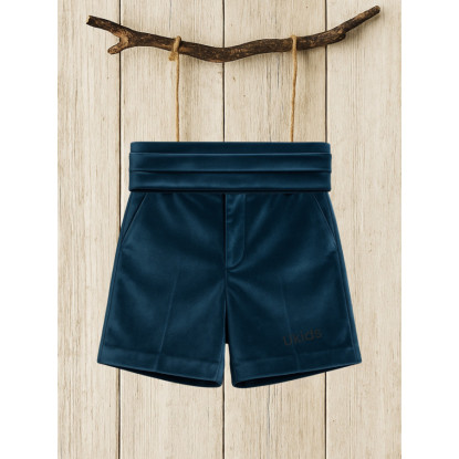 Pantalón y Fajín terciopelo Azul Lapilis