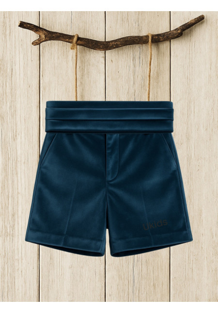 Pantalón y Fajín terciopelo Azul Lapilis