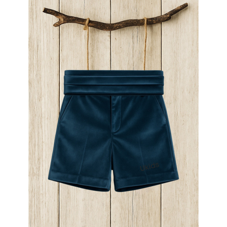 Pantalón y Fajín terciopelo Azul Lapilis