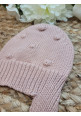 GORRO BODOQUE CON OREJERAS PALE ROSE rosa