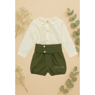 Conjunto Cuello Bebé Verde