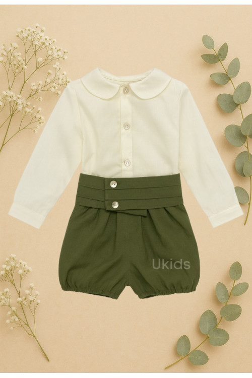Conjunto Cuello Bebé Verde
