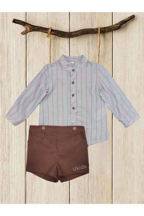 Conjunto Bebe Pantalon Corto Art.1852 Familia Lauren Buganvilla