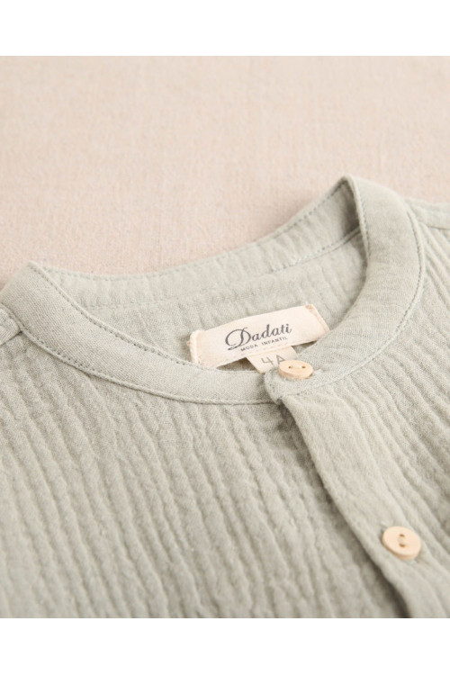 Camisa Niño Muselina Cuello Mao Verde