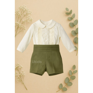 Conjunto Cuello Bebé Verde