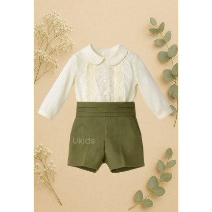Conjunto Cuello Bebé Verde