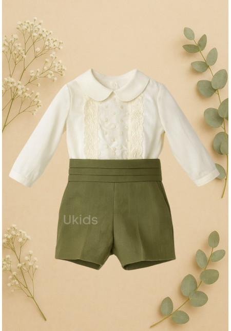 Conjunto Cuello Bebé Verde