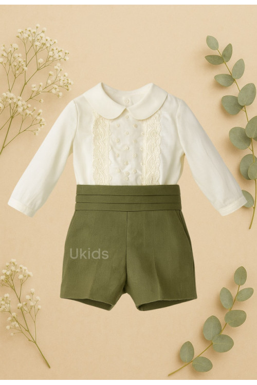 Conjunto Cuello Bebé Verde
