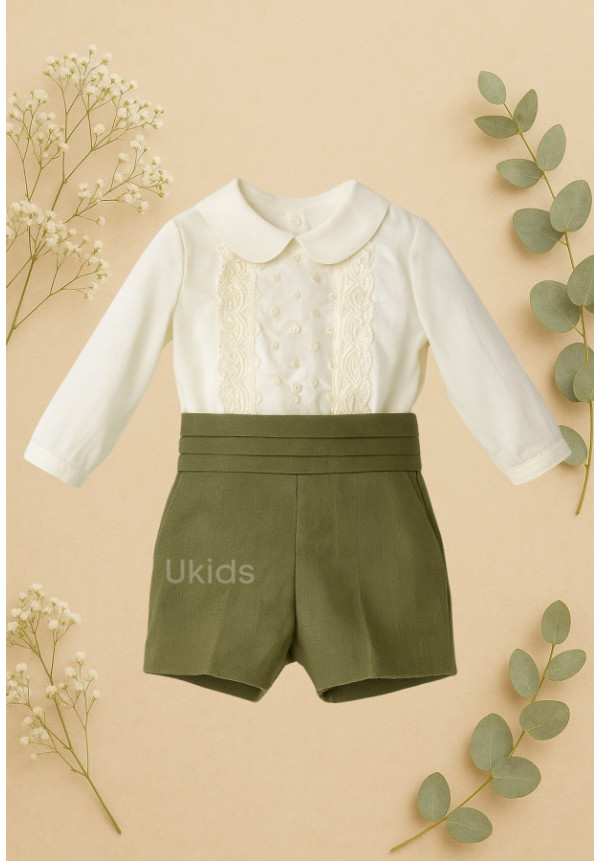 Conjunto Cuello Bebé Verde