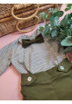 Conjunto camisa rayas niño  verde