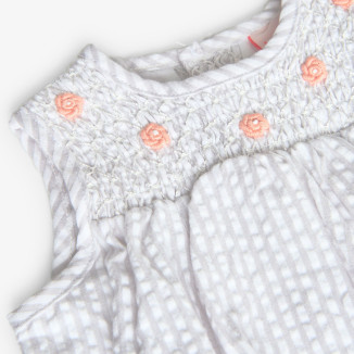 Vestido popelín listado de bebé -BCI listado bicolor