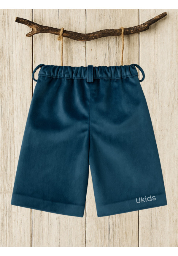 Pantalón ceremonia terciopelo Azul Lapilis