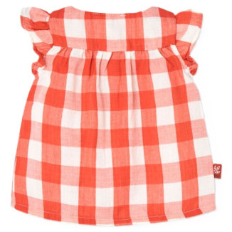 Vestido de tejido cuadros de bebé -BCI cuadros bicolor caldera