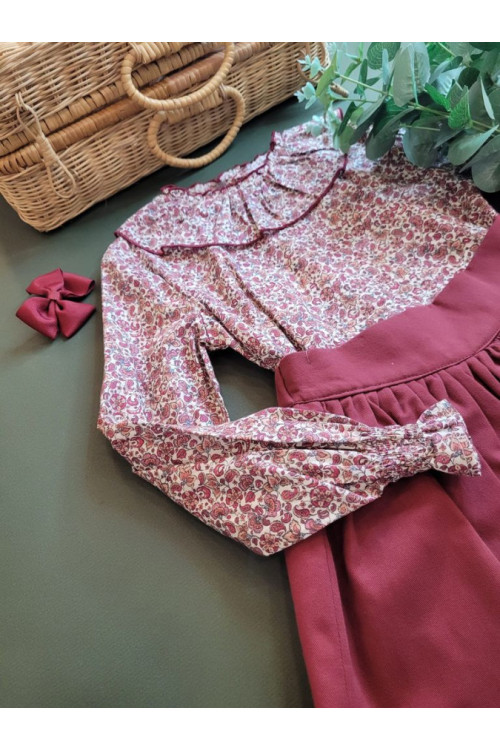 BLUSA FLOR COL. BERLIN granate