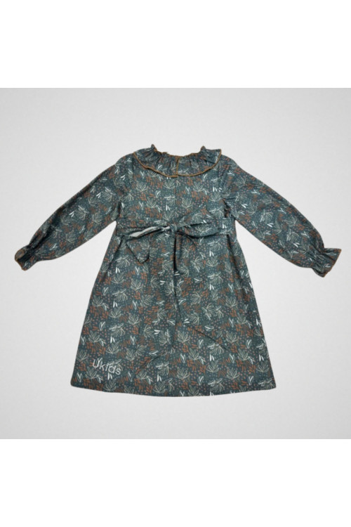 Vestido Evasé Tablón Forest Verde Bosque