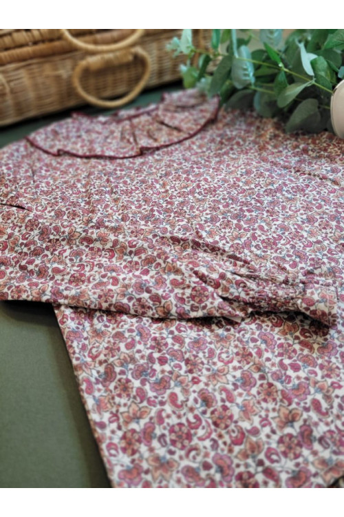 BLUSA FLOR COL. BERLIN granate