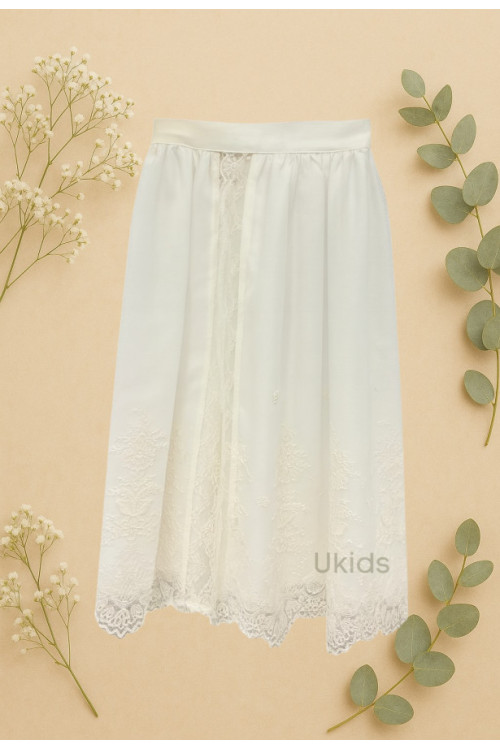 Conjunto Bautizo Faldón, Ranita Y Capota Crema