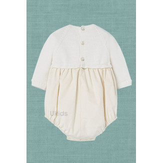 Pelele Terciopelo Pto/Tela Crudo