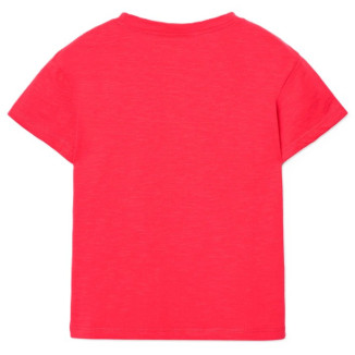 Camiseta punto flamé de niña -BCI fucsia