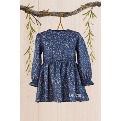 Vestido Infantil Azul Indigo N