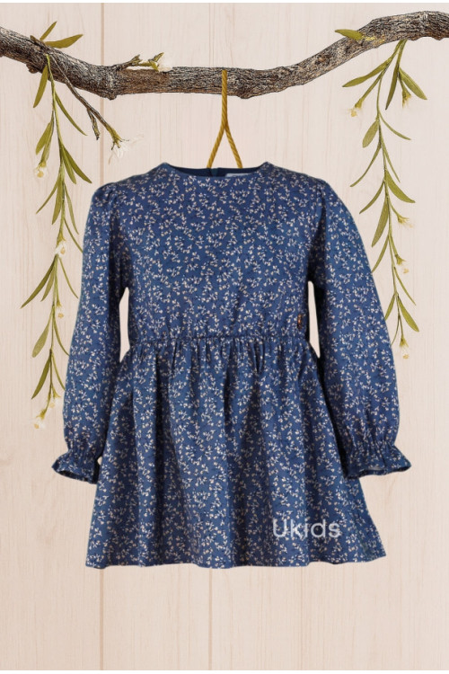 Vestido Infantil Azul Indigo N