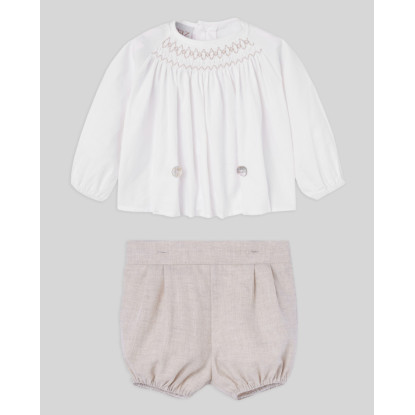 Conjunto Blusa + Pantalón  Pascua  Crudo/Angora